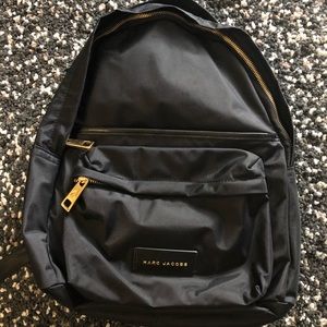 Marc Jacobs Black Backpack with Gold Hardware